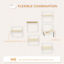 6PCs Modern Steel Cat Wall Shelves with Jumping Platform and Hammock, Cream