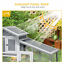 59&quot; Wooden Rabbit Hutch Playpen Bunny House with Sunlight Roof Ramp Tray Grey