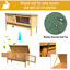Raised Outdoor Small Animal Backyard Habitat Wood Hutch Weather Resistant Cage