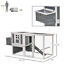 64&quot; Wooden Chicken Coop Hen House with Openable Hollow Sheet Roof Tray