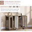 Dog Crate Furniture Side Table W/ Divider Panel 2 Front Doors Double Locks