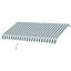 8&apos;x7&apos; Manual Retractable Patio Awning Shelter UV Protection