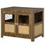 Small to Medium Sized Dog Kennel Furniture Indoors with Rattan and Double Doors