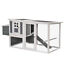 64&quot; Wooden Chicken Coop Hen House with Openable Hollow Sheet Roof Tray