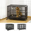 Strong Pet Dog Crate Mobility Cage w/ Playpen Metal &amp; Removeable Tray