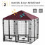 4.6&apos; x4.6&apos; x5&apos; Indoor/Outdoor Metal Dog Kennel House w/ 2 Food Bowls &amp; Lock 196393159187