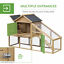 PawHut 69&quot; Chicken Coop, Includes Connecting Ramp and an Easy-Clean Tray Natural 842525157551
