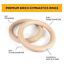 Wooden Gymnastic Rings With Adjustable Long Non-Slip Straps For Workout 28MM