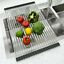 Kitchen Stainless Steel Sink Drain Rack Roll Up Dish Food Drying Drainer Mat