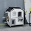 Wooden 2-Story Indoor or Outdoor Cat House W/ Escape Door, Cat Shelter, White 196393161340