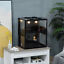 Reptile Cage Enclosure, Lizard Breeding Tank w/ Lamp Holders, Turtle, Chameleon 196393070970