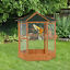 Large Wooden Aviary Flight Bird Cage With Covered Roof Outdoor Wood Aviary