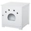Cat Washroom Pet Litter Box Enclosure Kitten House End Table Hideaway Cabinet
