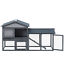Two Story Small Animal House w/ Slide Out Tray, Ramp, Outdoor Run, Gray 842525131261