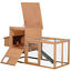 PawHut 75&apos;&apos; Wooden Poultry Chicken Coop Hen House  with Egg Box Backyard Run 799932993831