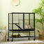 Small Animal Cage for Ferret Chinchilla Guinea Pig W/ Wheels Tray Ramp