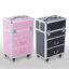 Aluminum Rolling Makeup Train Case Cosmetic Organizer Storage Box Lockable