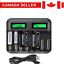 8 Slots Smart Battery Charger LCD Display For AA/AAA/C/D Rechargeable Batteries