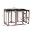 Cat Cage Wooden Pet Enclosure with Waterproof Roof, Platforms, Lock, Brown