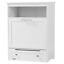 Pet Feeder Station, Dog and Cat Food Storage Feeding Station Food Cabinet White 196393159217