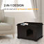 Wooden Cat Litter Box Covered Mess Free End Table Hideaway Cabinet 5056399111372