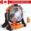 Outdoor Portable Camping Tent Fan with LED Light Rechargeable Cordless Tent Lamp