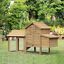 59&quot; Wooden Outdoor Hen House Small Animal Livestock Cage Enclosure with Run 842525157551