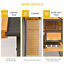 Outdoor Rabbit Cage Elevated Pet House w/ Slide-Out Tray, Natural Wood &amp; Black 842525165365