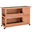 Outdoor Rabbit Hutch with Wheels, Quick on-the-Go Feeding, Wooden Rabbit Cage 196393256855