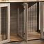 Dog Crate Furniture Side Table W/ Divider Panel 2 Front Doors Double Locks