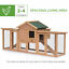 80&quot; Wooden Chicken Coop Backyard Hen Cage House Poultry w/ Nesting Box Run