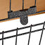 Outdoor Rabbit Cage Elevated Pet House w/ Slide-Out Tray, Natural Wood &amp; Black 842525165488