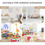 Kids Storage Bookcase Stand w/ Display Shelves &amp; Drawer for Toys &amp; Books, White