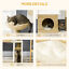 39.5&quot; Cat Tree Tower Cattail Weave W/ Cat Condo, Bed, Ladder, Washable Cushions