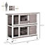 Indoor or Outdoor Rabbit Hutch with Quick on-the-Go Feeding, Wood Rabbit Cage 196393071083