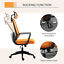 Mesh Office Chair High Back Swivel Task Chair w/ Rotate Headrest, Orange