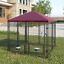 4.6&apos; x4.6&apos; x5&apos; Indoor/Outdoor Metal Dog Kennel House w/ 2 Food Bowls &amp; Lock 196393159187