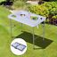 31.9&quot; Folding Table Camping BBQ Fishing Table with Faucet and Sinks Portable