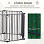 Metal Dog Kennel with Door &amp; Removable Cover 10 Panels for Indoor &amp; Outdoor Use 842525181518