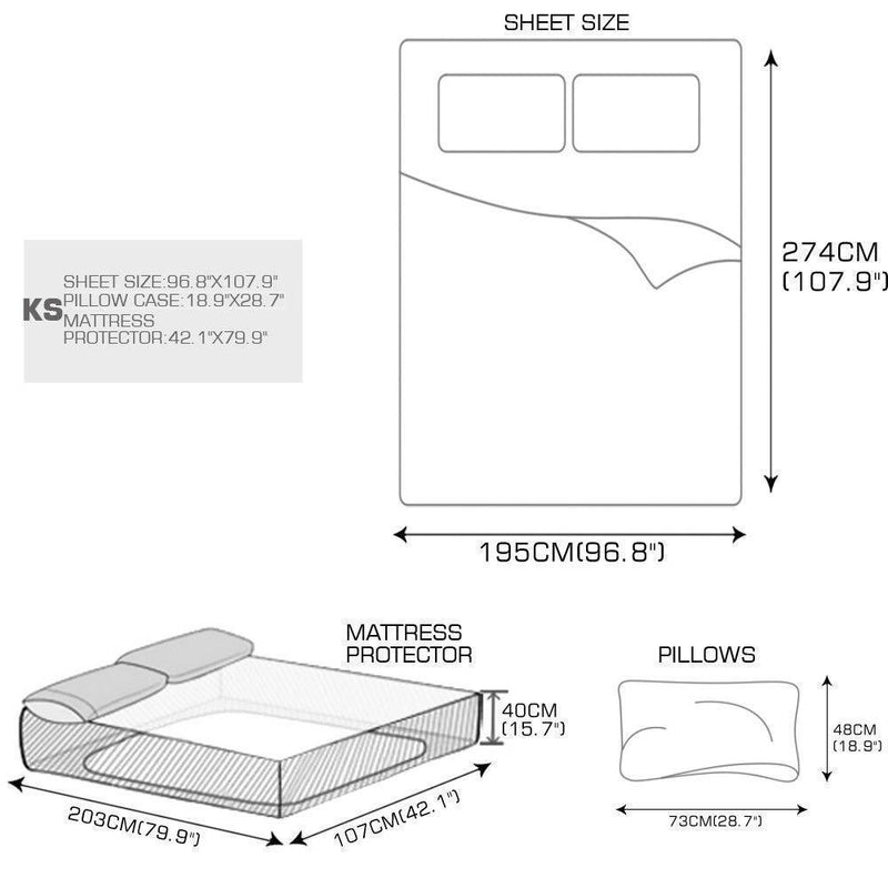 DreamZ 400TC 4 Pcs Natural Bamboo Cotton Bed Sheet Set in Size King Ivory